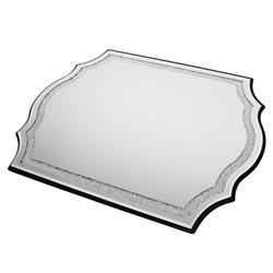 Picture of A&M Judaica & Gifts 55567 19 x 15 in. Mahogany & Mirror Tray with Crystal Stones