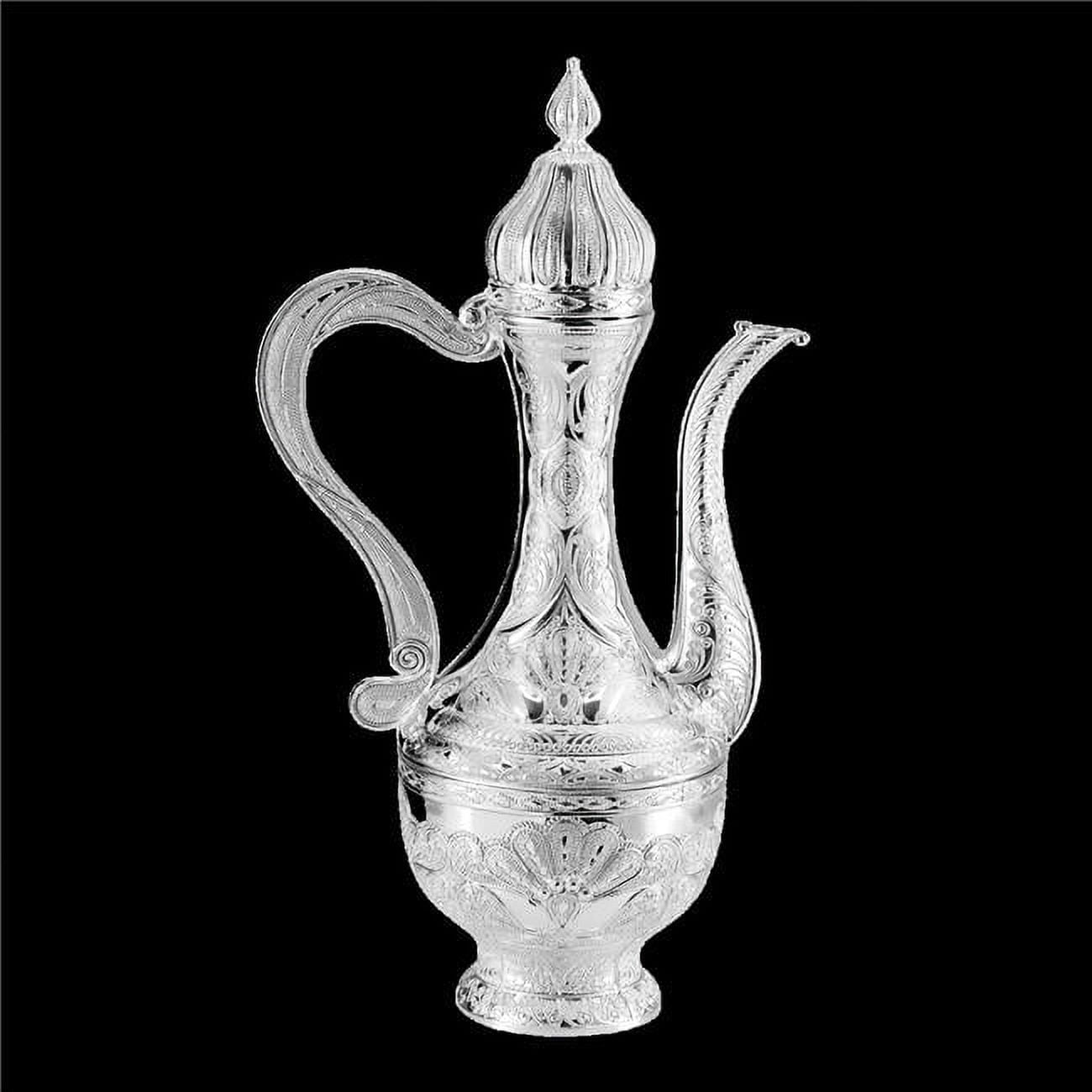 Picture of Nua 59078 8.5 in. Chanukah Kriegel & Oil Bottle Silver Plated with Cover Filigree