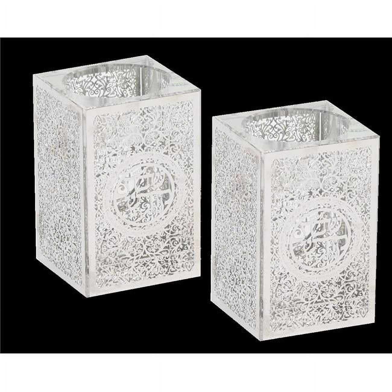 Picture of Schonfeld Collection 160172 3 x 2 x 2 in. Crystal Tea Light Holders with Gold Plate