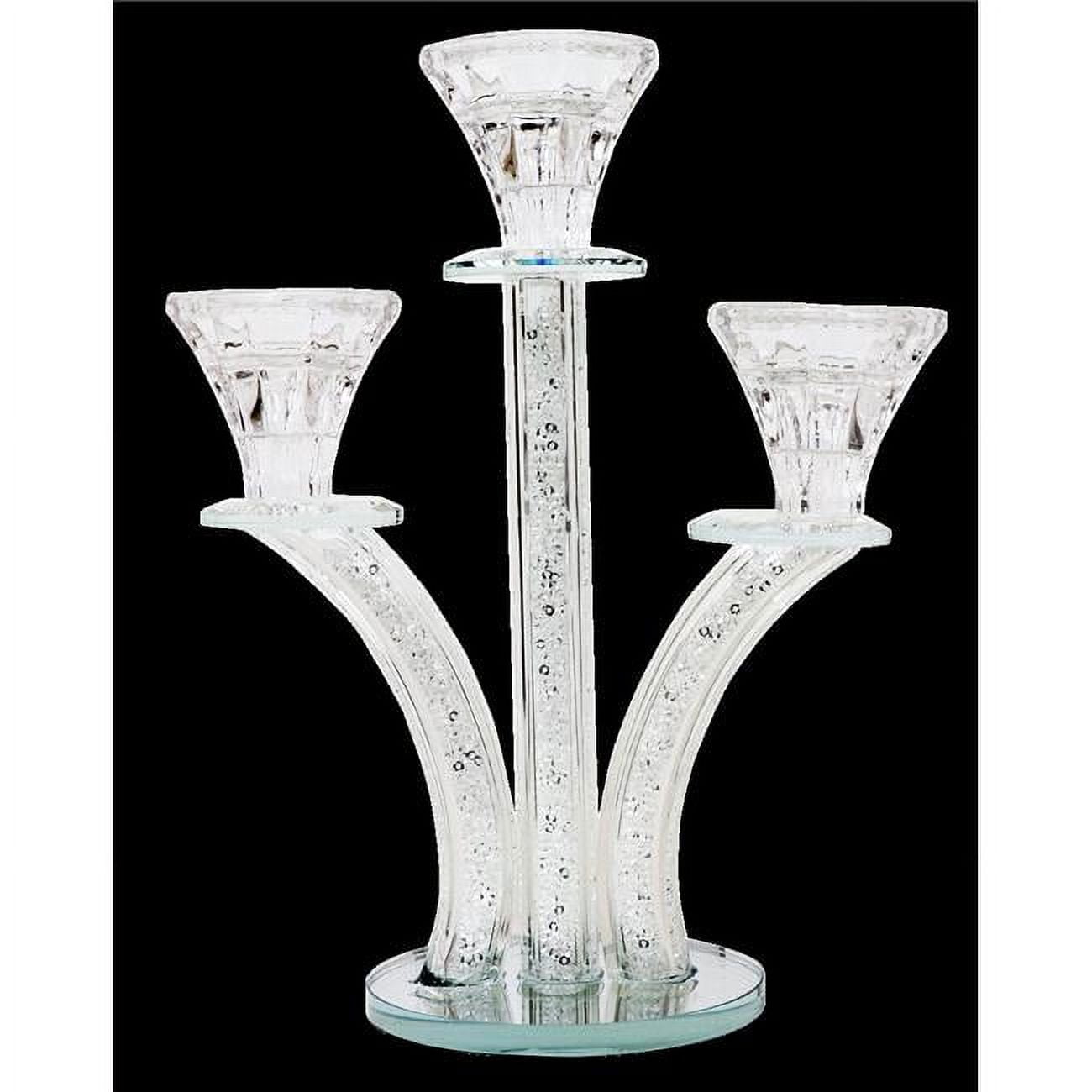 Picture of Schonfeld Collection 181210 Broken Glass 3 Branch Crystal Candelabra