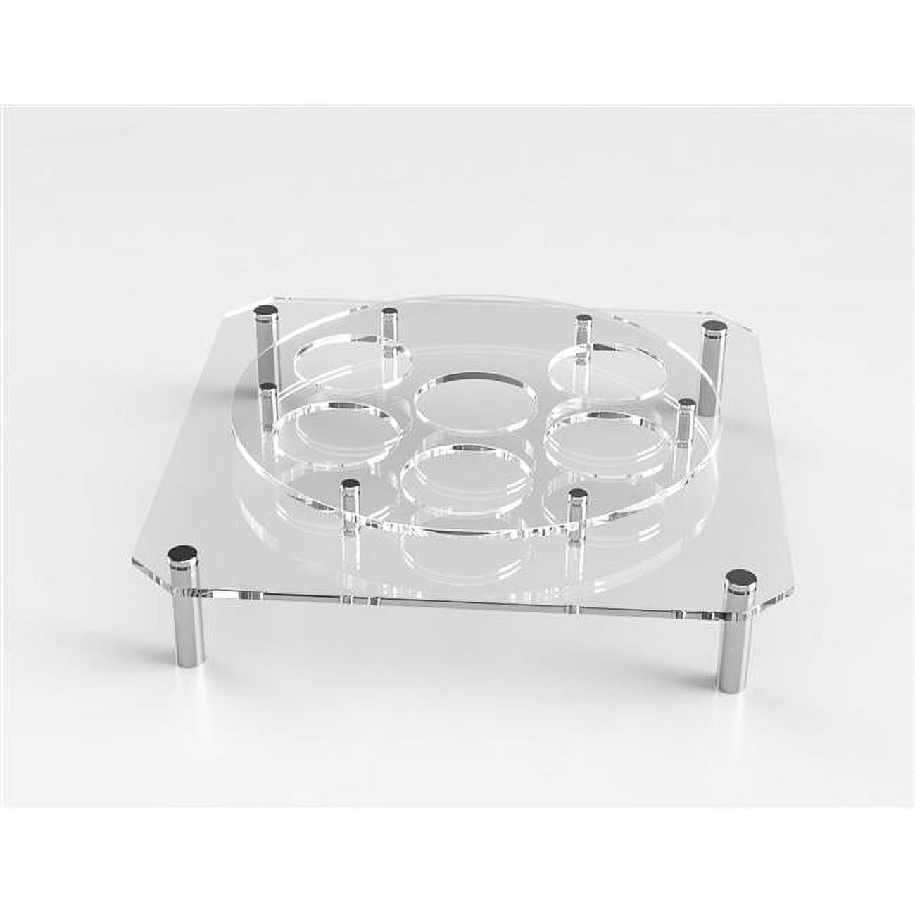 Acrylic Karah with Silver Standoffs - 16 x 16 x 4.5 in.
