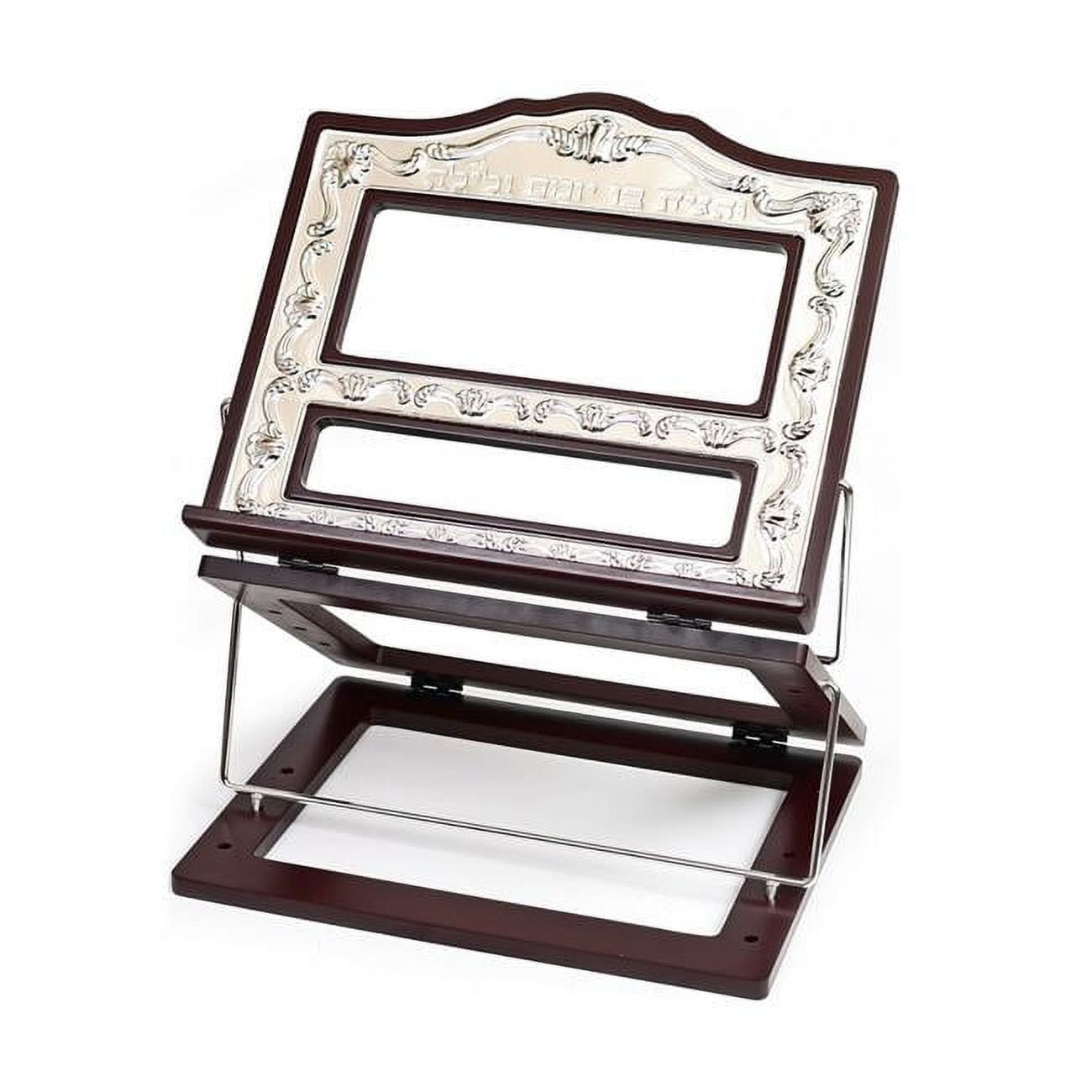 Picture of Novell Collection X1775 13.5 x 11.5 in. Wood & Silver Plated 2 Positions Book Stand
