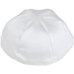 Sleep Yarmulke Cotton Hat, White - Size 6.75