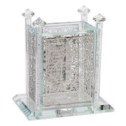 Picture of Schonfeld Collection 156952S Crystal Tzedakah Pushka with Silver
