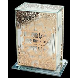 Picture of Schonfeld Collection 164592-Z 8 x 6 x 4 in. Crystal Zemiroth Holder with 6 Zemiros, Gold