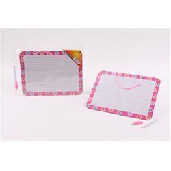 503497 11 x 8.25 in. White Board with Pink Aleph Beth Frame & Dry Erase Marker