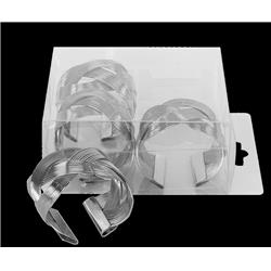 Picture of Schonfeld Collection 181833 Silver Braided Napkin Ring in PVC Box&#44; Set of 4