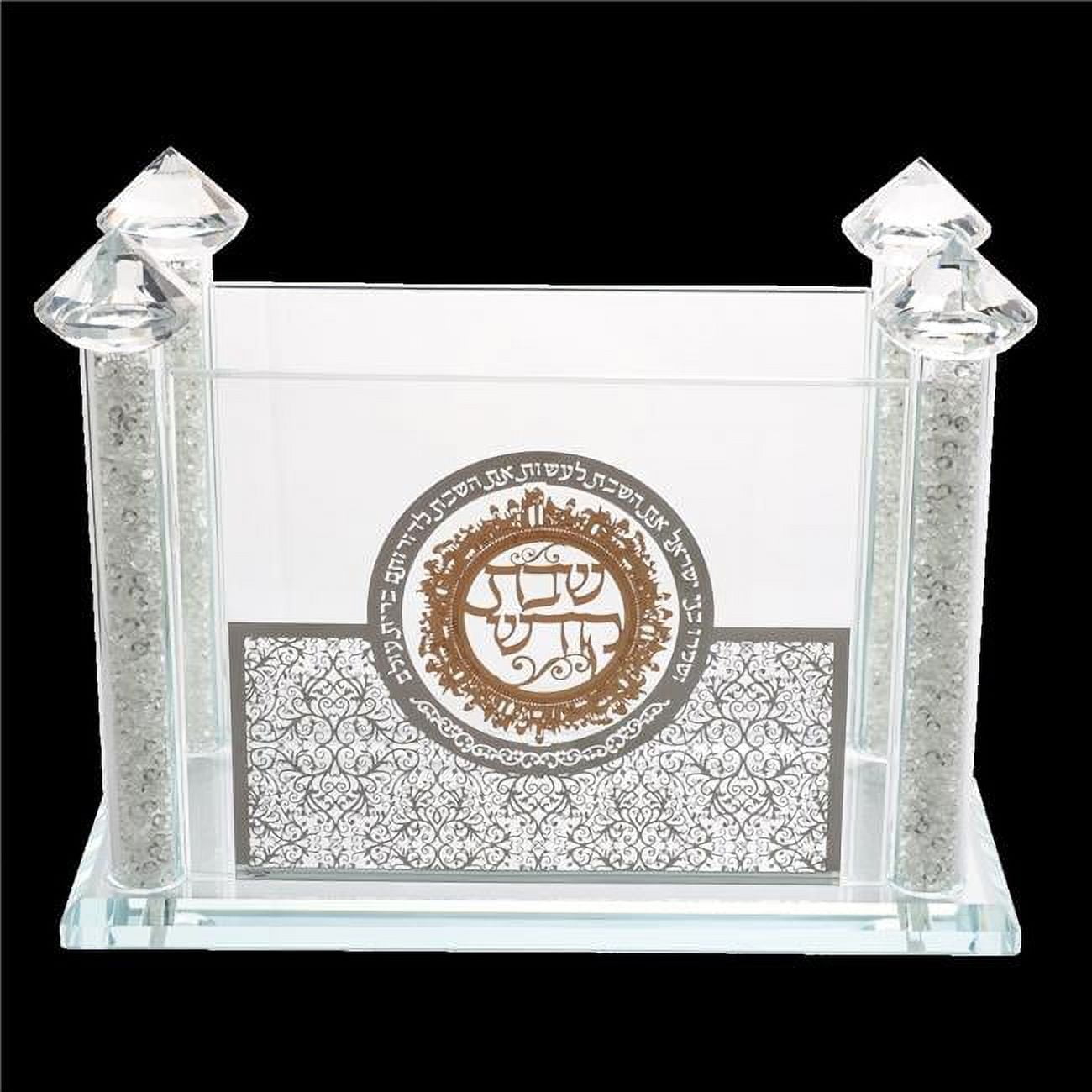 Picture of Schonfeld Collection 148581 5 x 7 in. Crystal Zemiros Holder with Broken Glass Silver Plaque