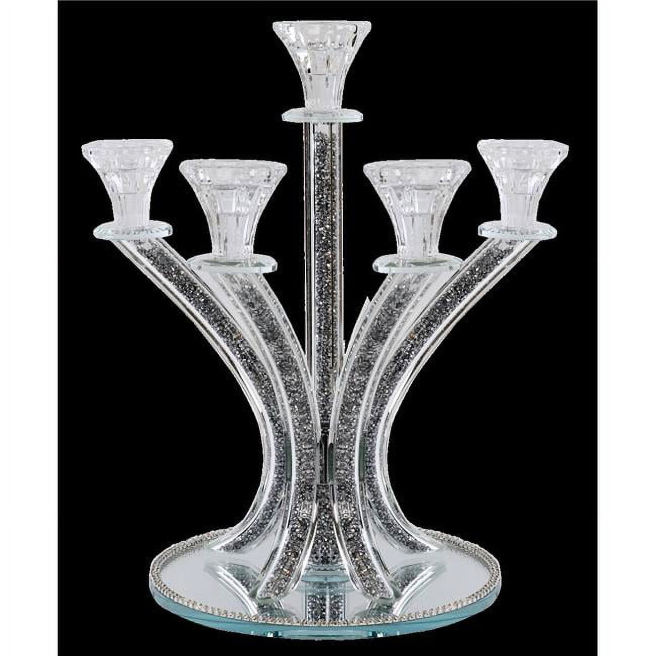 Picture of Schonfeld Collection 181597 14 in. 5 Silver Stones Candelabra