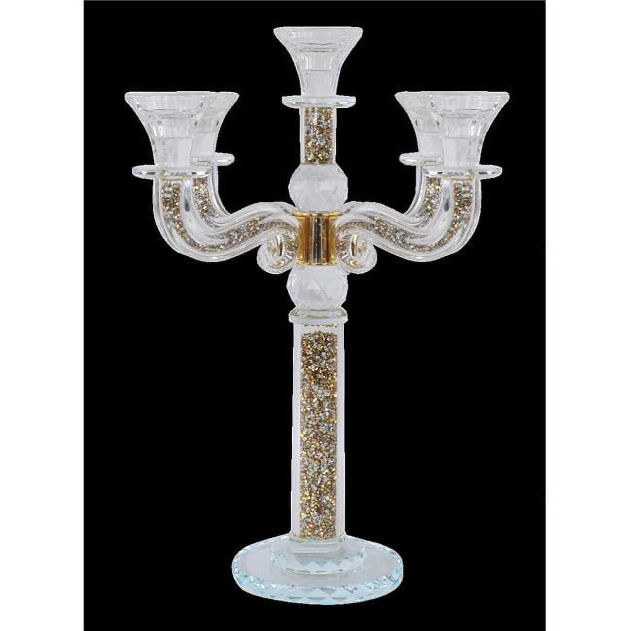Picture of Schonfeld Collection ZX7635G 15.5 in. Classic Style 5 Branch Gold Filling Crystal Candelabra