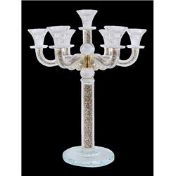 Picture of Schonfeld Collection ZX7637G 16.5 in. Classic Style 7 Branch Gold Filling Crystal Candelabra
