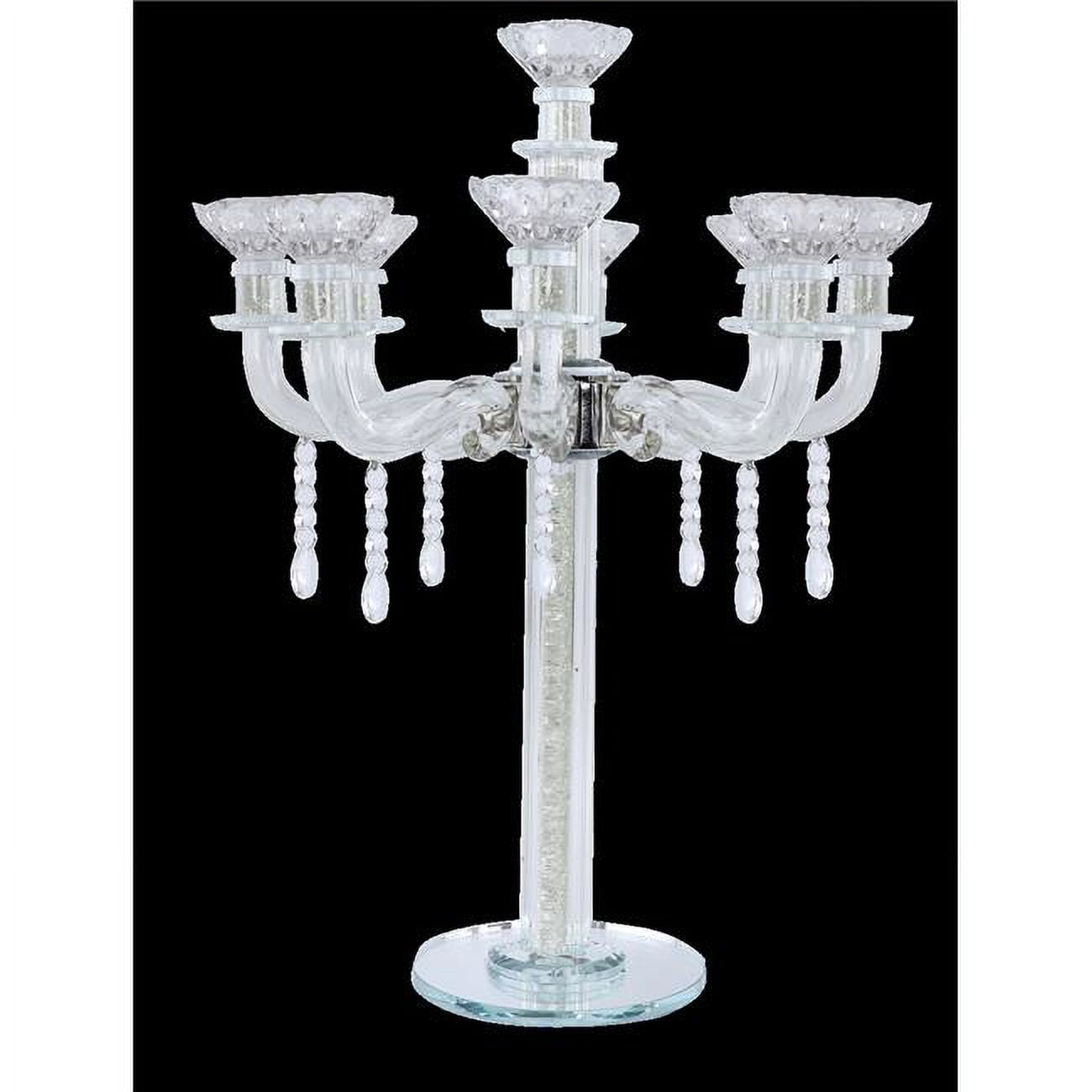 Picture of Schonfeld Collection ZX7649C 18.5 in. Royal Style 9 Branch Clear Filling Crystal Candelabra