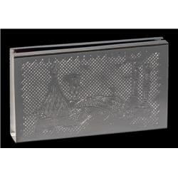 57143 925 Silver Coated Silver Match Box for Long Matches