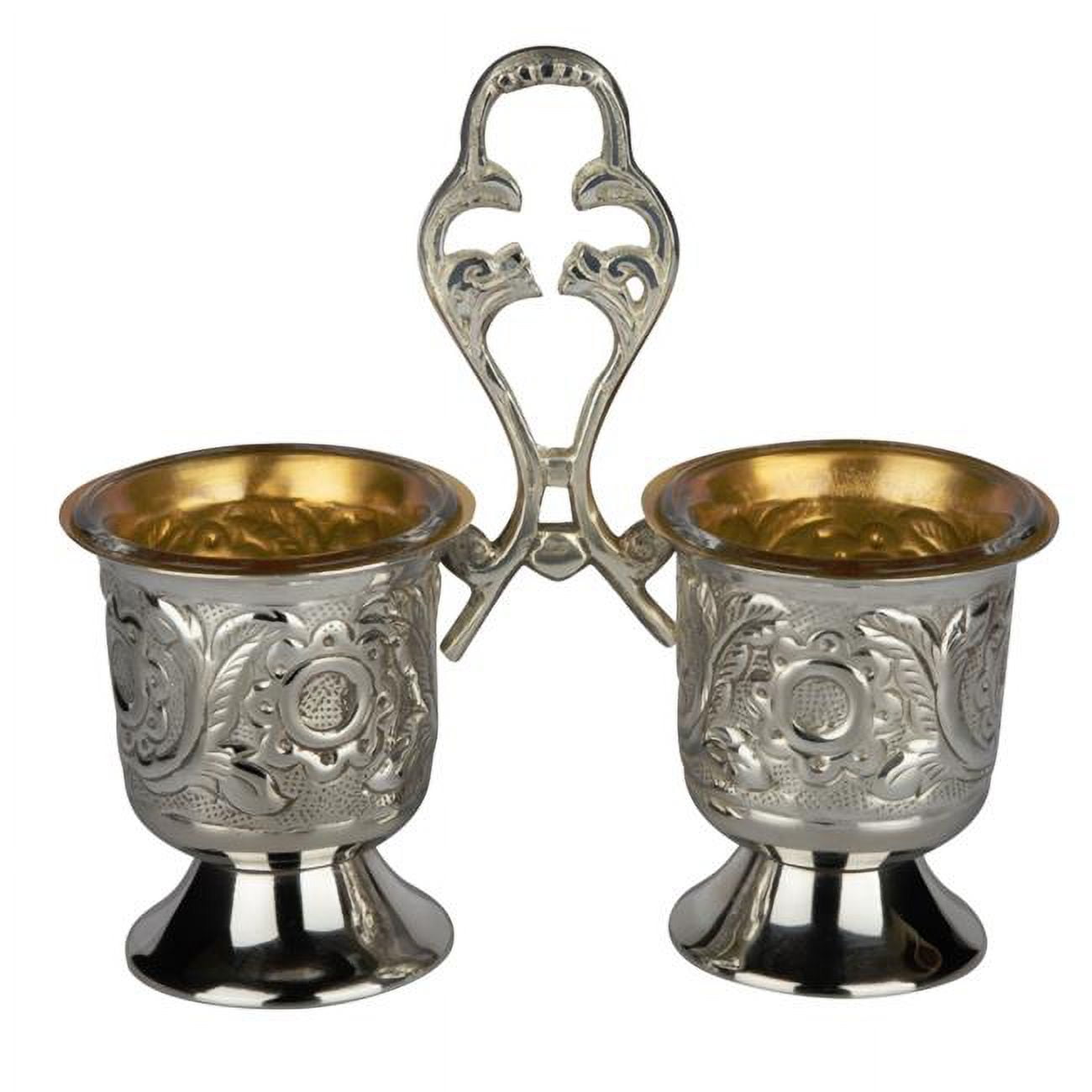 Picture of Elygant 57184 6 x 6 in. 925 Silver Coated Double Salt Holder