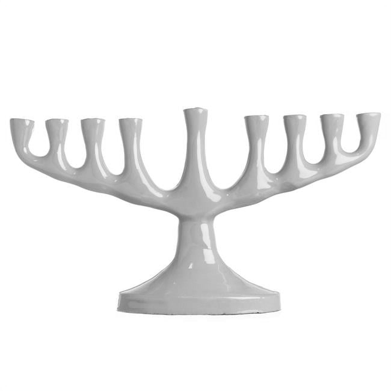 Picture of Nua 59075 5.5 x 10 in. Stainless Steel Silver Menorah