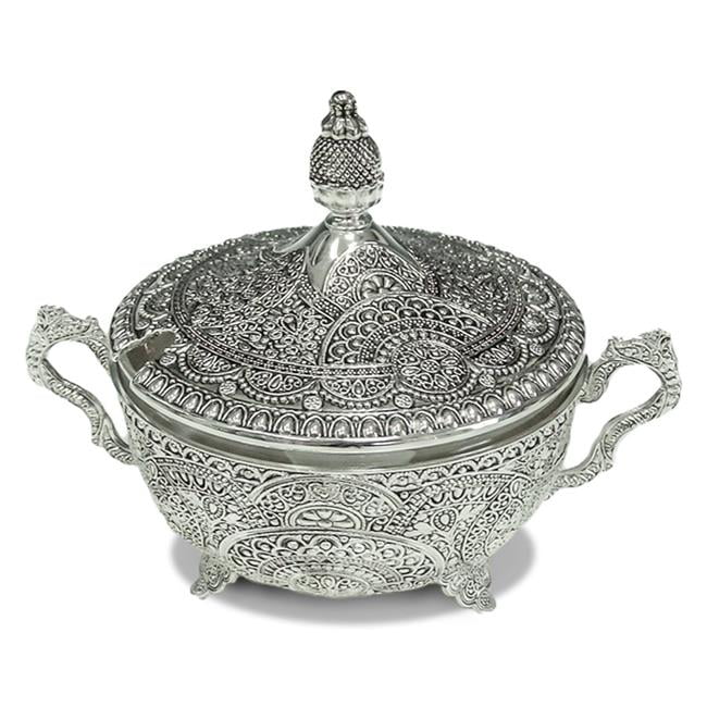 Picture of Nua 59312 Silver Plated Filigree Dish with Spoon