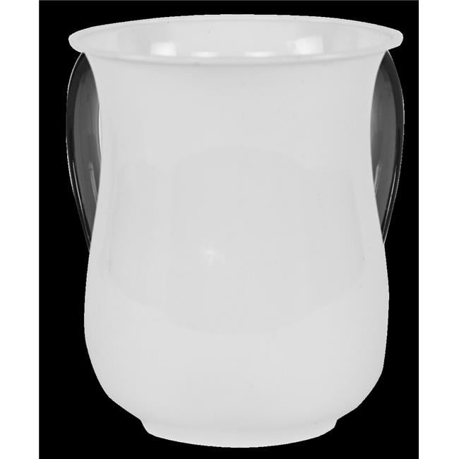 5 in. 6 Piece Acrylic Pearl with Gray Handles Washing Cup