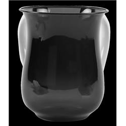 5 in. 6 Piece Acrylic Black with Pearl Handles Washing Cup