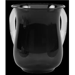 5 in. Acrylic Black with Clear Handles Washing Cup