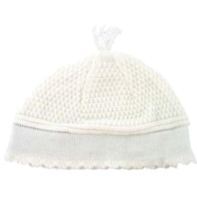 Yerushalmi Kippah, White - Large
