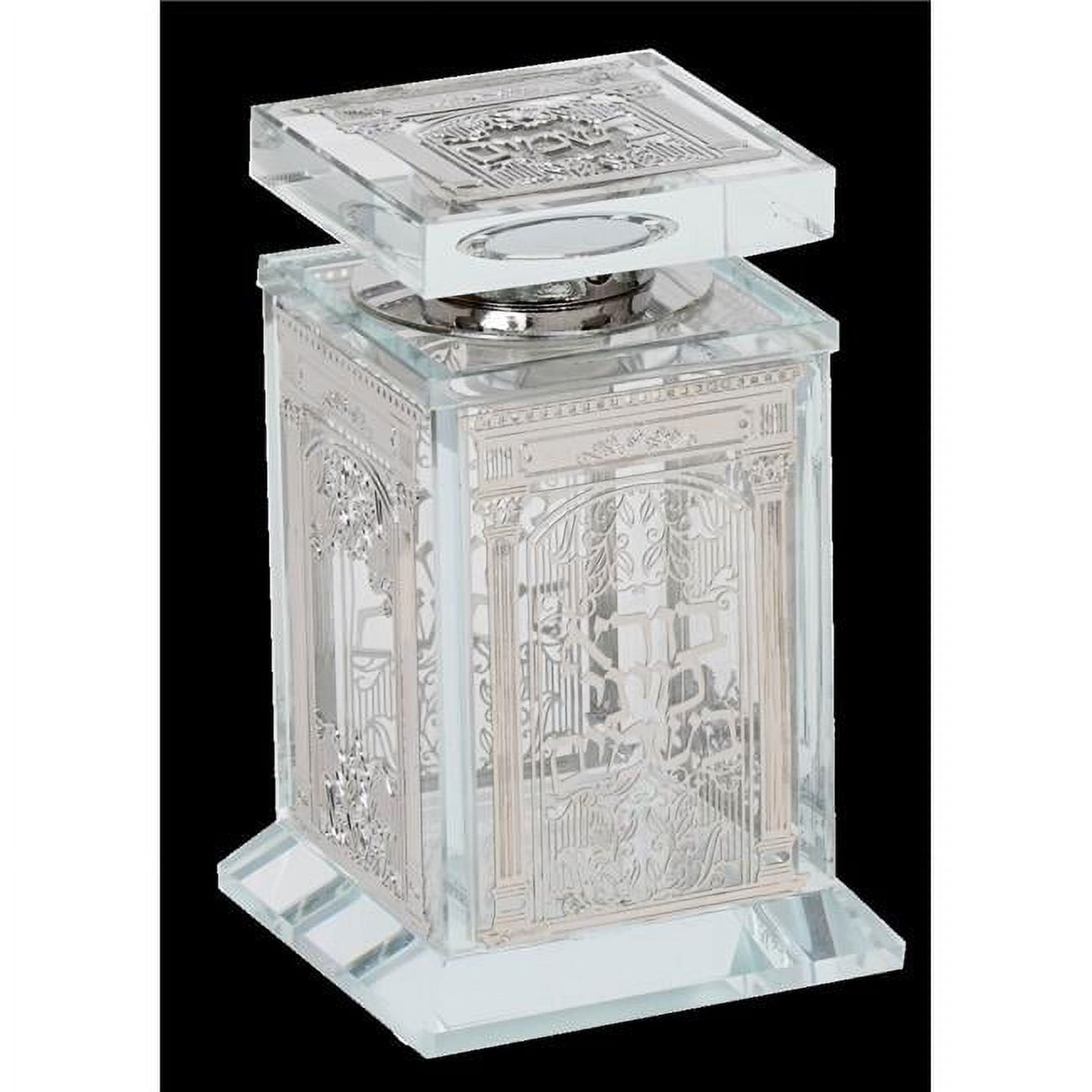 Picture of Schonfeld Collection 161016 2 x 2 x 4 in. Crystal Besomim Holder with Silver Plate
