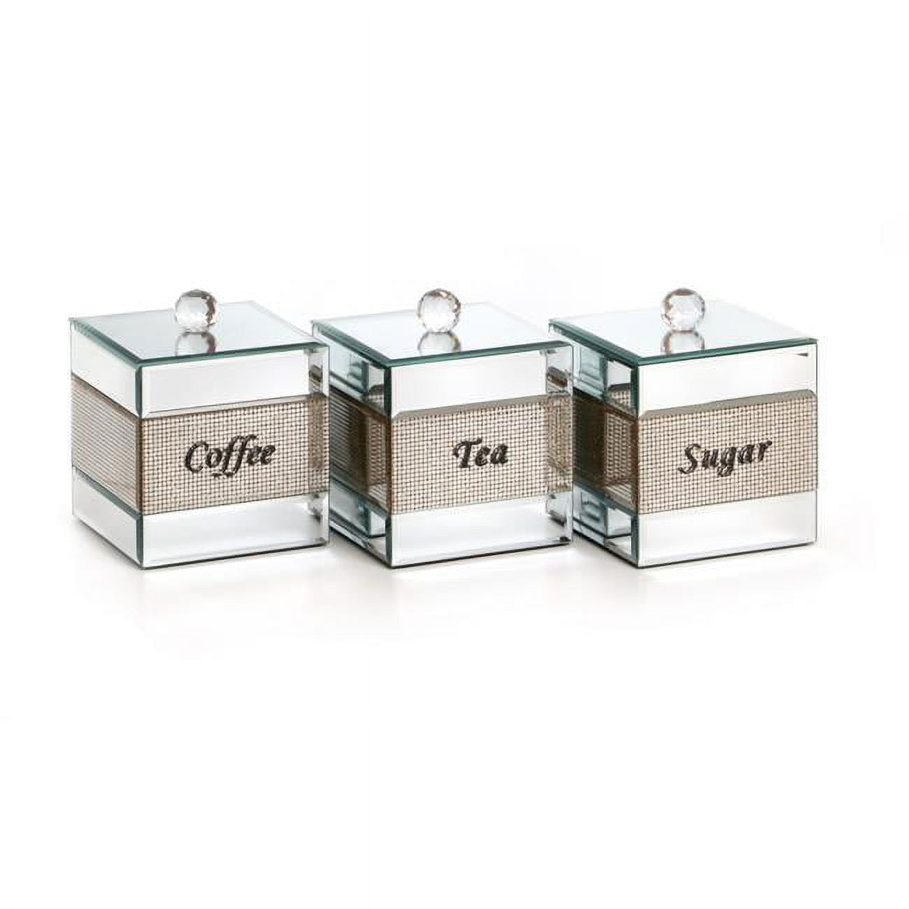 Picture of Novell Collection X4055 5.5 x 5 x 5 in. Mirror Tea Coffee Sugar Holder with Gold Powder Print