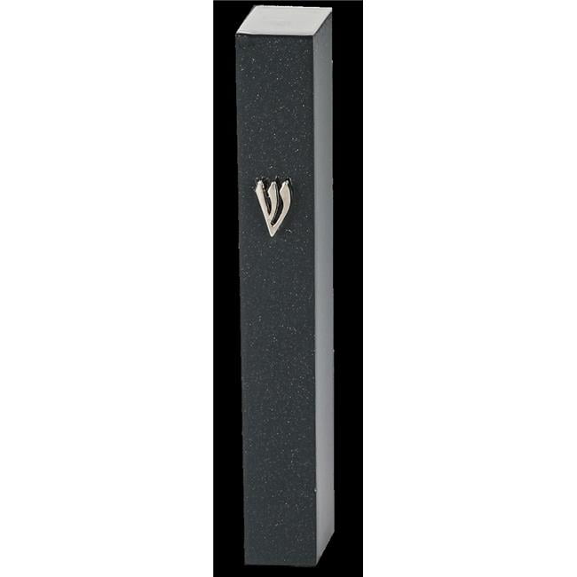 Picture of Art Judaica 23594 12 cm Mezuzah with Metal Shin, Sparkle Gray