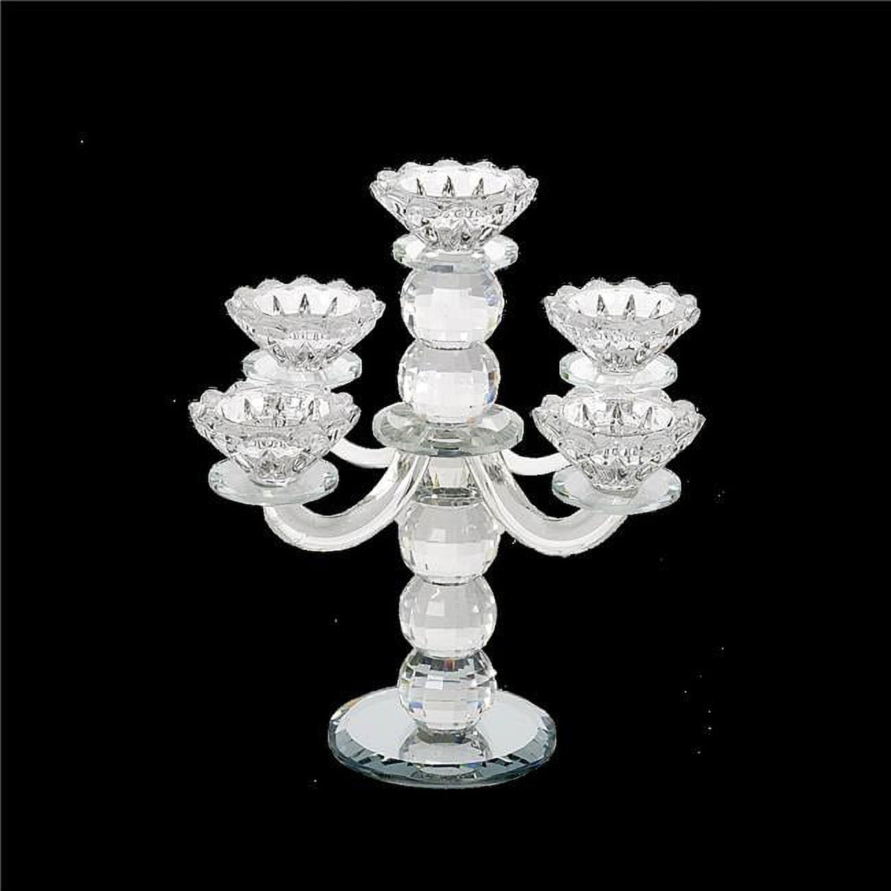 Picture of Art Judaica 54318 25 cm Crystal 5 Branch Candlesticks
