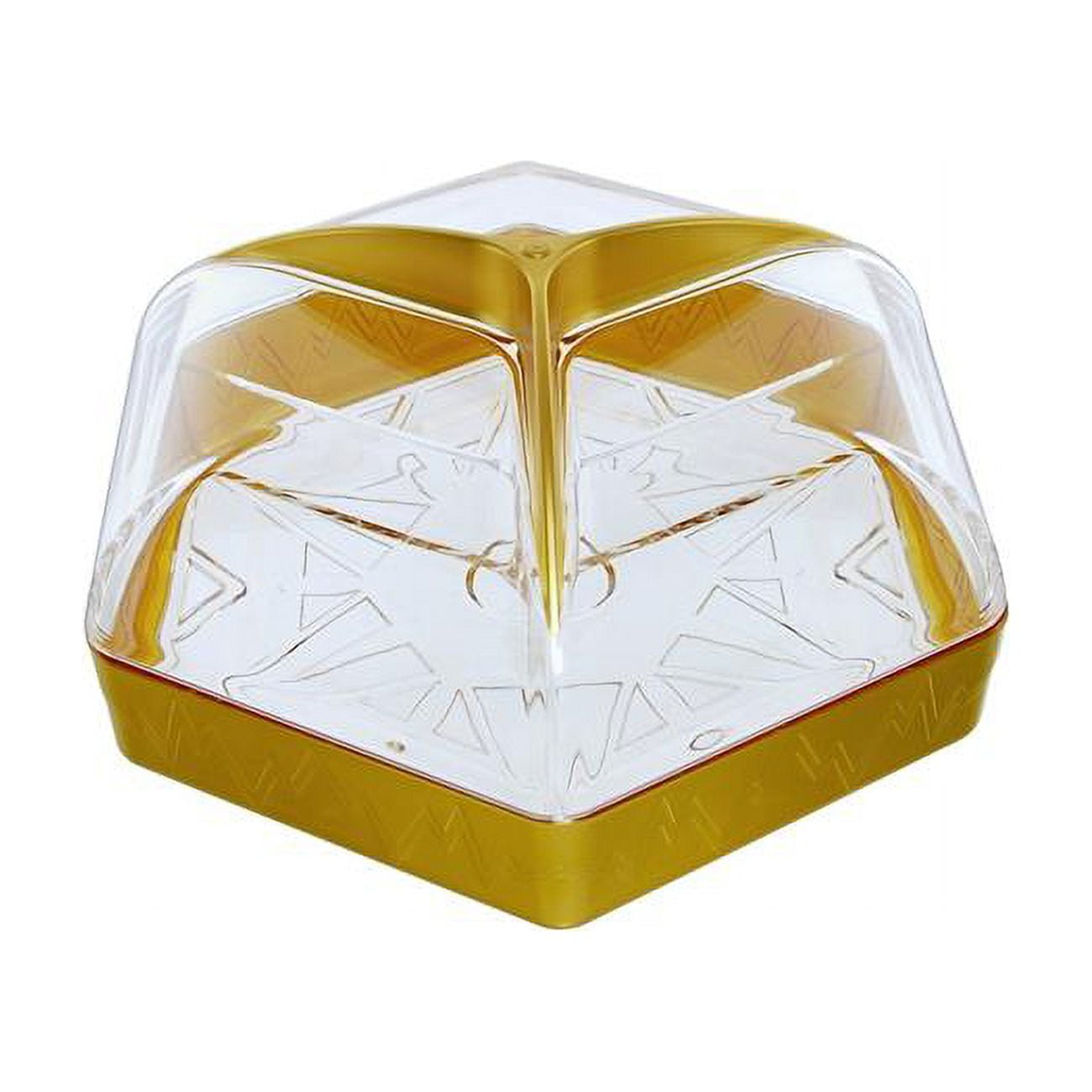 Picture of Brilliant Gifts B2013.027.G0 8.5 in. Gold Acrylic 3 Section Set with Lid