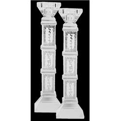 Picture of Schonfeld Collection 161045 9 x 1.25 in. Crystal & Silver Candlesticks