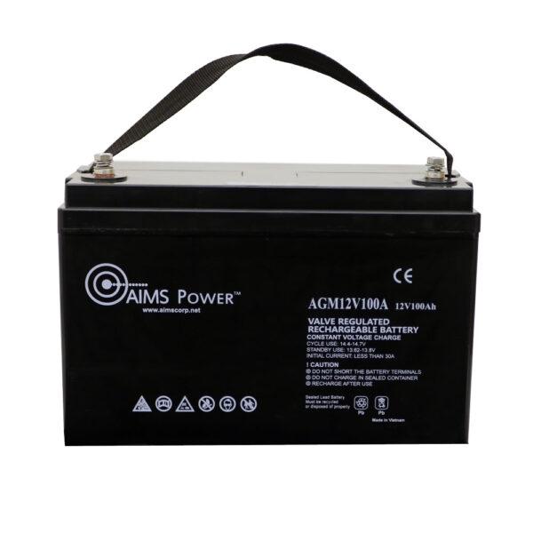 AIMS Power Heavy Duty Deep Cycle Battery 12V 100Ah (AGM12V100A)