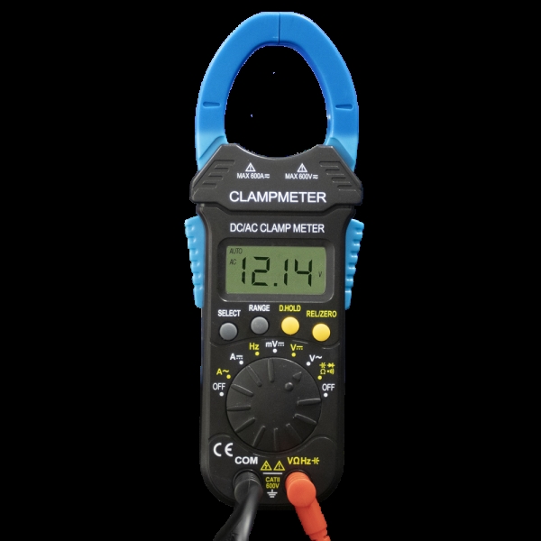 CLAMPMETER Digital Clamp Meter - True RMS, Auto Range - 600V AC & DC Detection