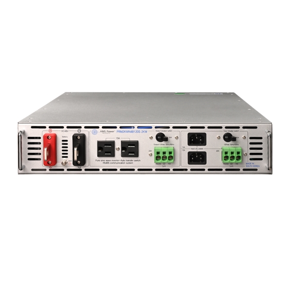 Picture of AIMS Power PRM3KWN48120S 3000W Rack Mount Inverter - 2U -48V DC to 120V AC - Negative 48V System