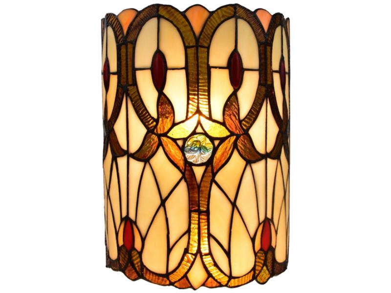 Picture of Amora Lighting AM340WL10 Tiffany Style Double-Light Geometric Wall Sconce