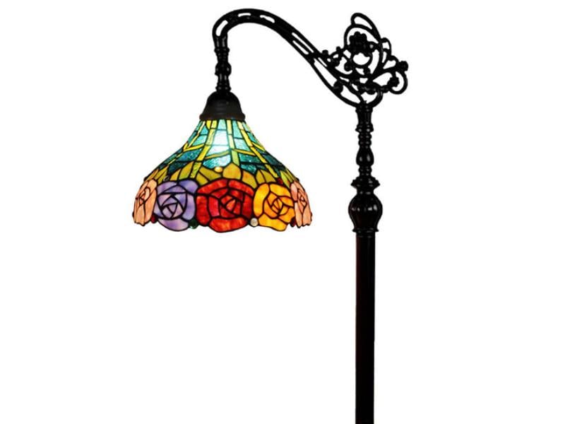 Picture of Amora Lighting AM035FL12B 62 in. Tiffany Style Roses Reading Floor Lamp