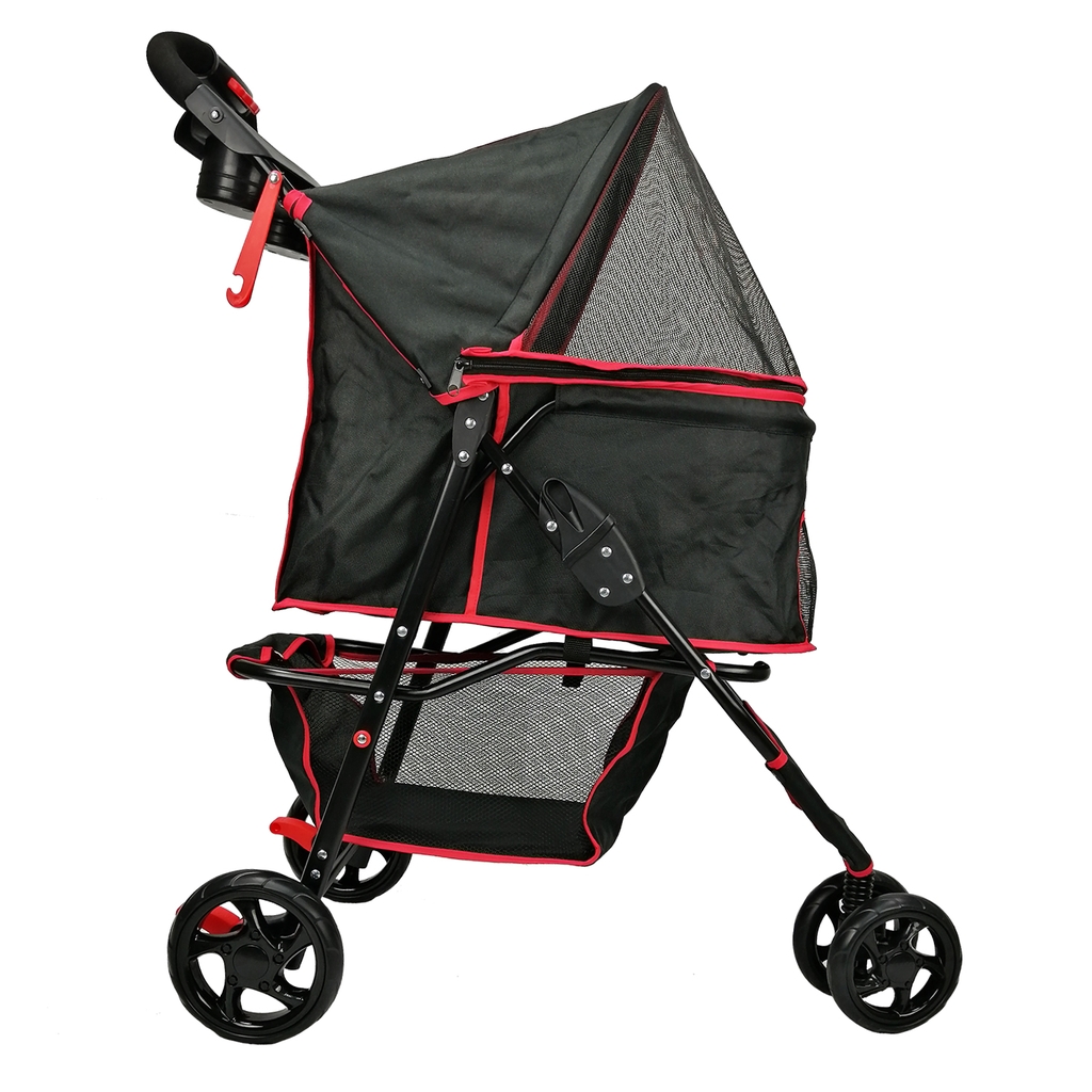 Picture of Amoroso Baby 6571A Single Jogger Pet Stroller - Black & Red