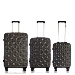 Picture of America&apos;s Travel Merchandise 2218-OX Cosmos Collection Black Luggage 3 Piece Set(21/25/29&apos;)