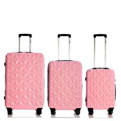 Picture of America&apos;s Travel Merchandise 2218-R Cosmos Collection Pink Luggage 3 Piece Set (21/25/29&apos;)