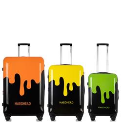 Picture of America&apos;s Travel Merchandise SET1624 Melted Slime Collection Black with Orange/Yellow/Green Luggage 3 Piece Set (22/26/30&apos;)