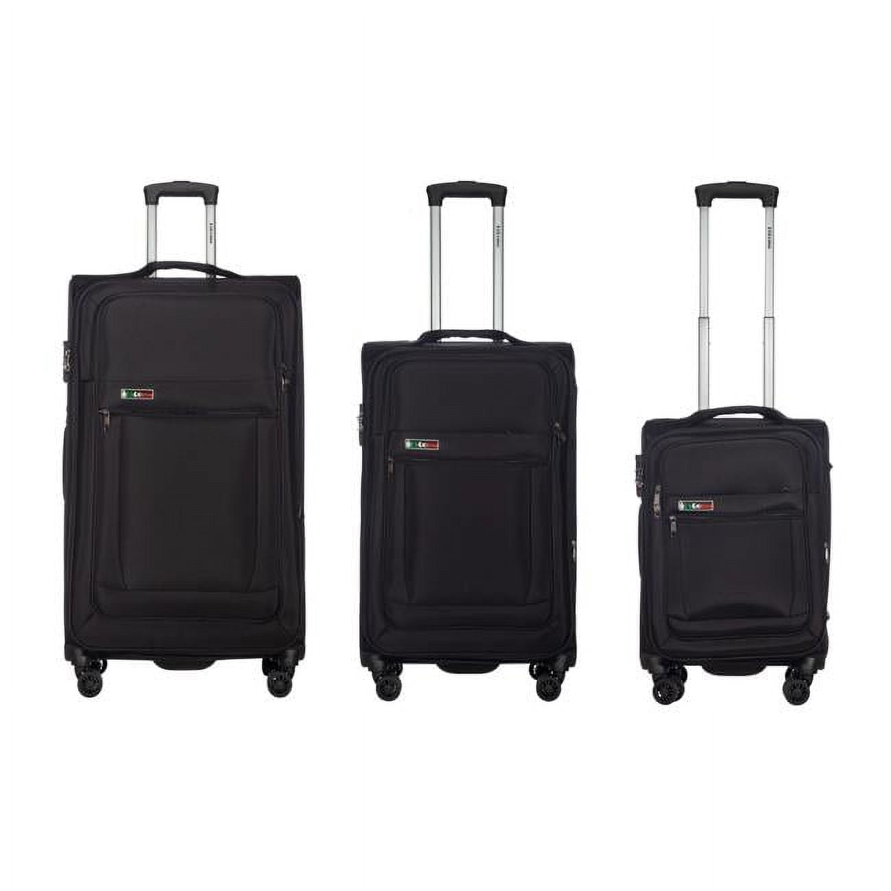 Picture of America&apos;s Travel Merchandise LUCA-BLK-0578 Luca Collection Black luggage Set 3pc(20/26/30&apos;) Suitcase