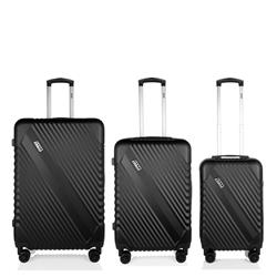 Picture of America&apos;s Travel Merchandise ATM222-BLK Core Collection Black Luggage 3 Piece Set (20/24/28&apos;)