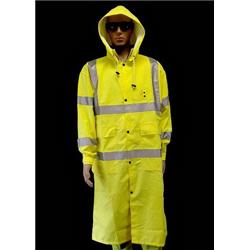 Picture of Ameri-Viz A-493-3M 49 in. Lime & Ansi Class 3 - Raincoat with 3M Reflective Crossing Guard&#44; Construction & Traffic Control