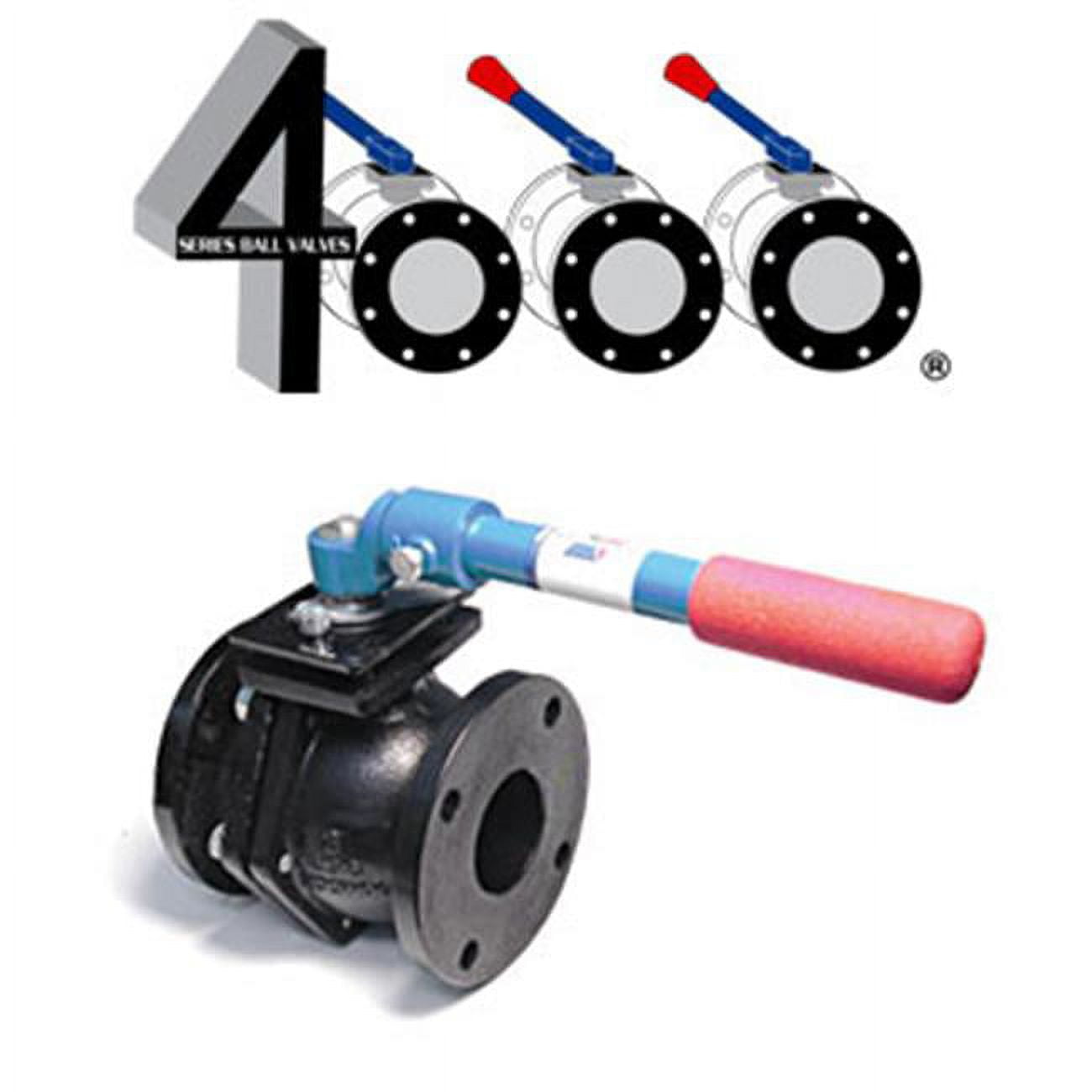 4000 1-2 0.5 in. Cast Iron Flanged Ball Valve