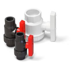 P200SU 1-2 0.5 in. PVC Single Union Ball Valve - International Polymer Solutions Schedule 80