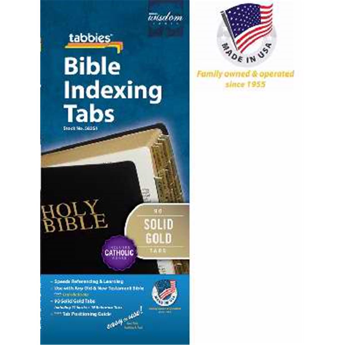 Bible Tab-Standard-O & N Testament with Catholic Books-Solid Gold