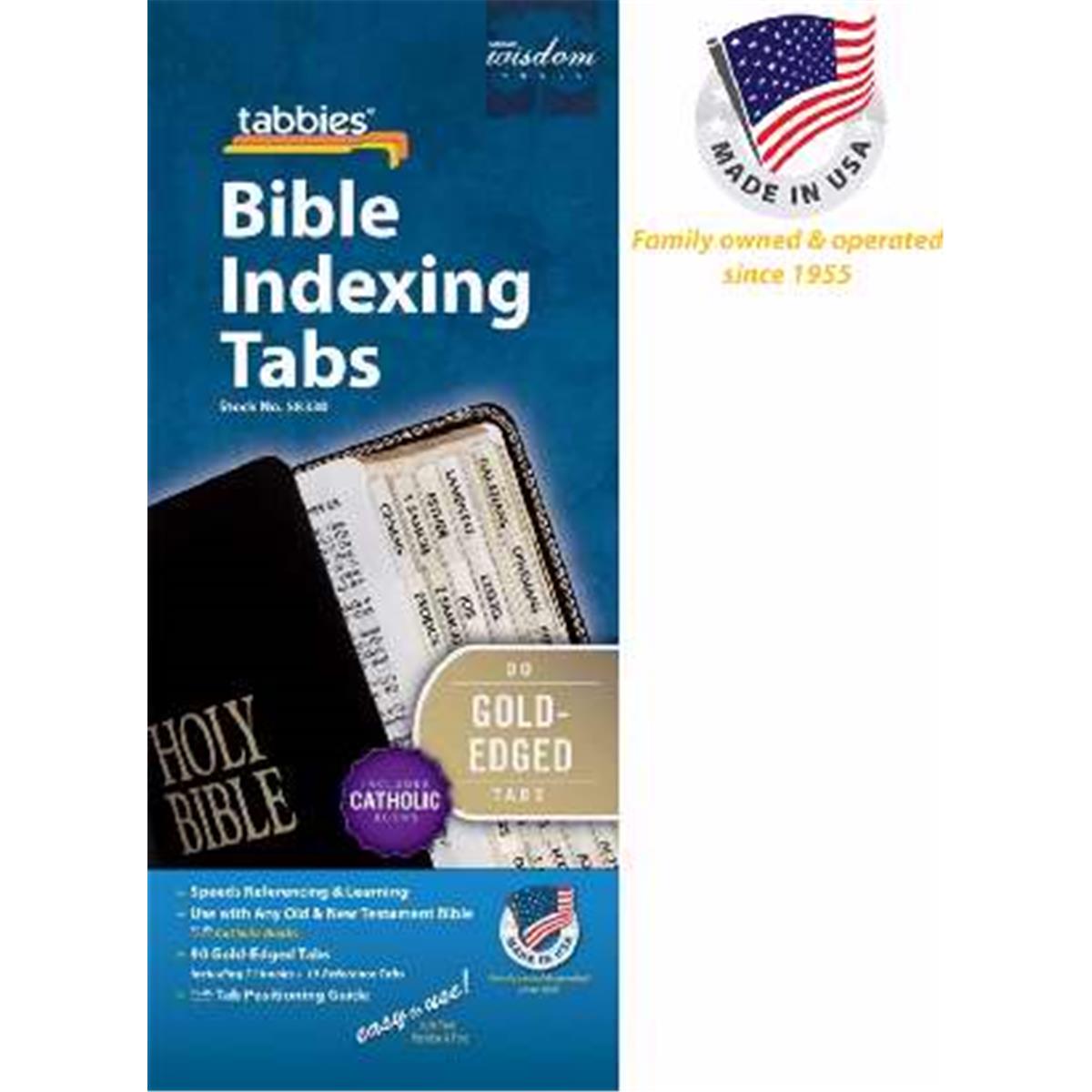 Bible Tab-Standard-O & N Testament with Catholic Books-Gold