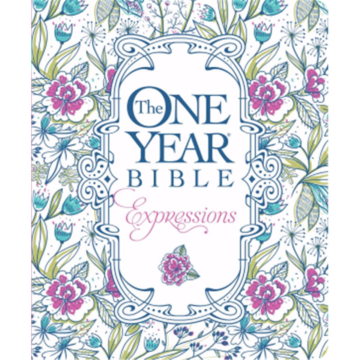 NLT2 One Year Chronological Bible Creative Expressions-Deluxe Floral Softcover by New Living Trans 2