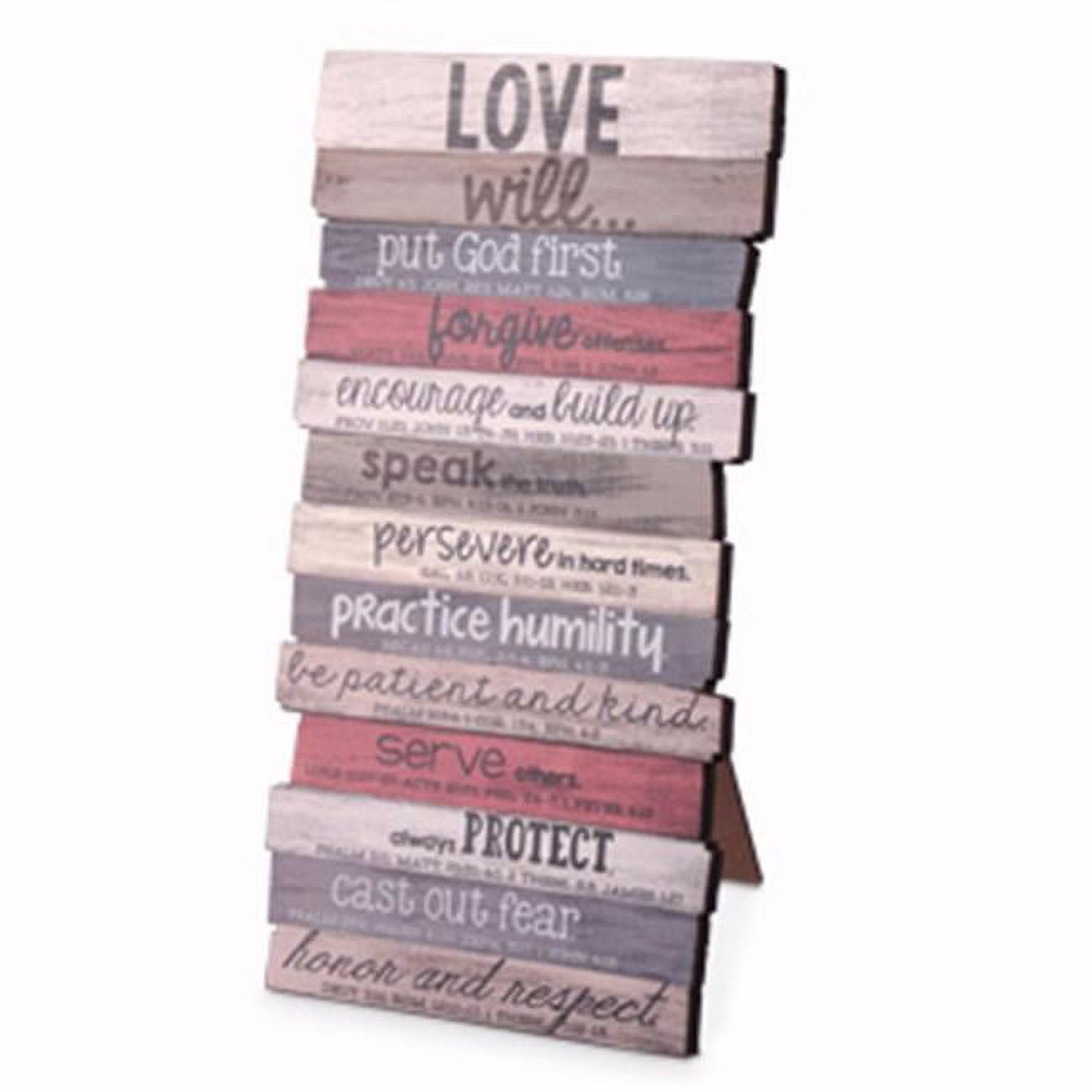 Wall Plaque-Love - 10 x 5-MDF Wood - No. 45028