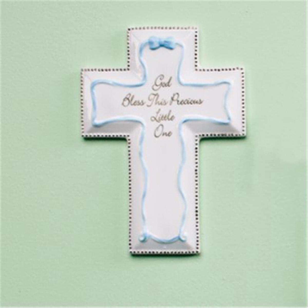 202972 Wall Cross-Baptism-Blue - 6 in.