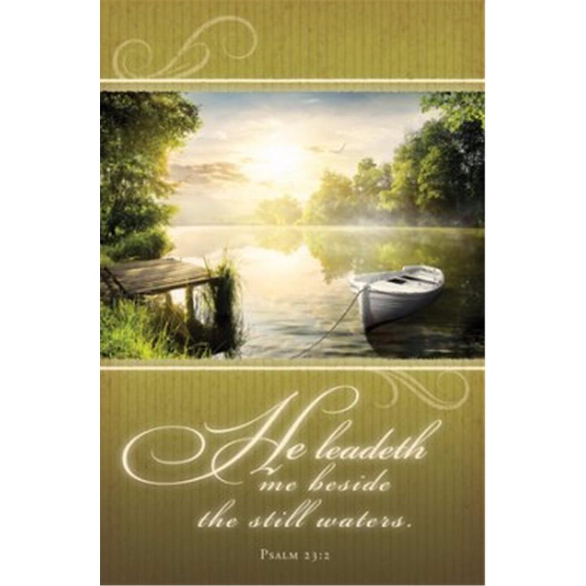 Bulletin-He Leadeth Me Beside Still Waters Book - Psalm 23 is to 2, Pack of 100 - Anchor Distributors 177983